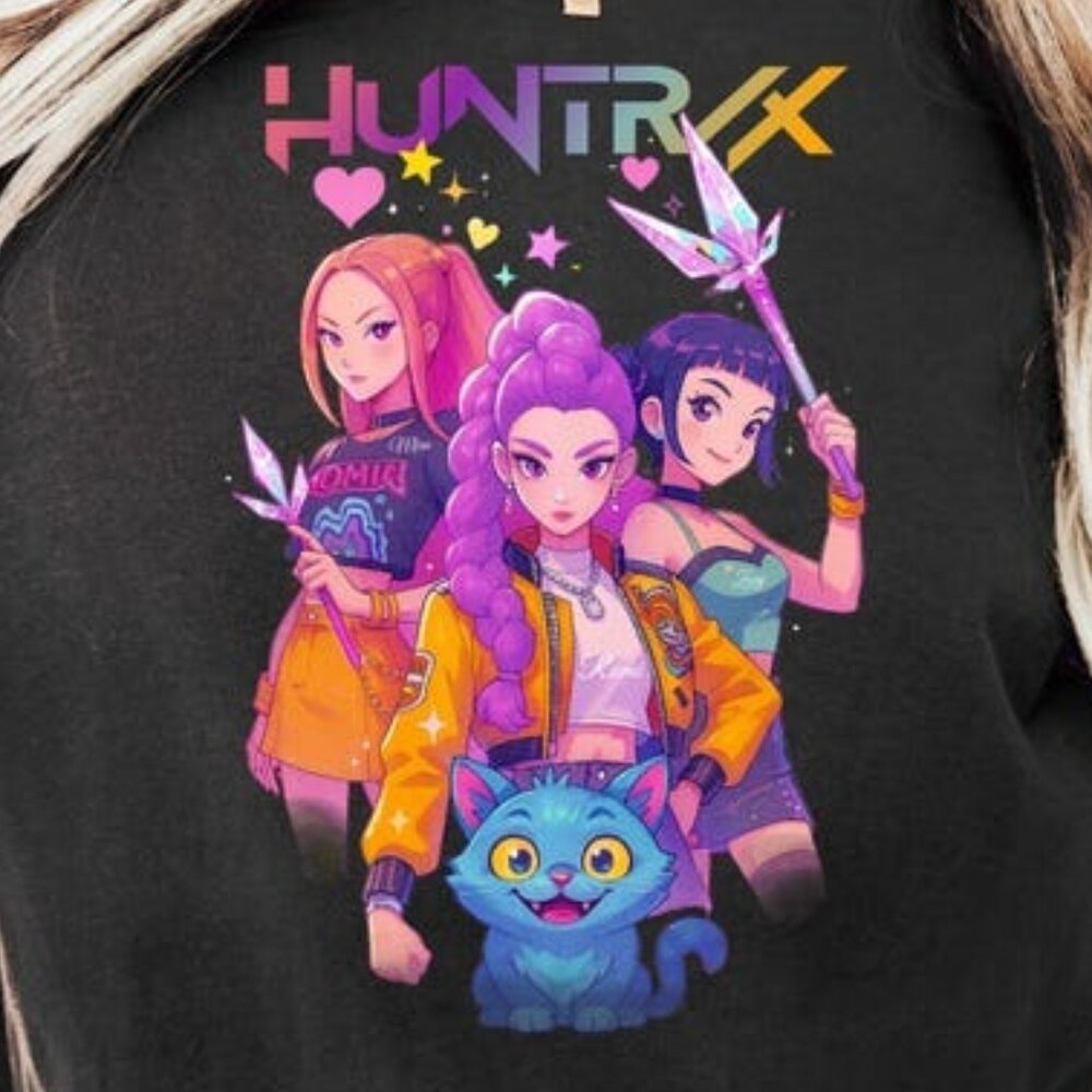 Huntrix Kpop Demon Hunters Shirt, Huntrix Girls T Shirt, Mira Rumi Joey Shirt 17 - Picture 2 of 5